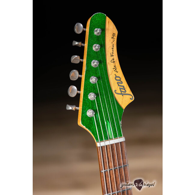 Fano JM6 Alt de Facto TV Jones PowerTron Guitar w/ Bigsby – Candy Green Sparkle