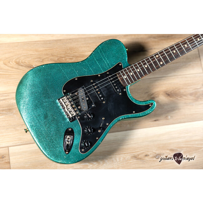 Mario Martin Guitars Honcho Swamp Ash w/ Rosewood – Aquamarine Flake