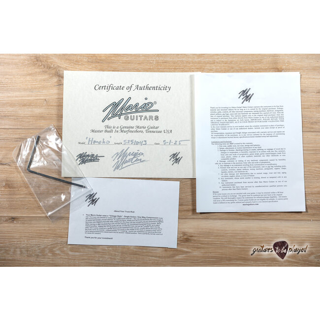 Mario Martin Guitars Honcho Swamp Ash w/ Rosewood – Aquamarine Flake