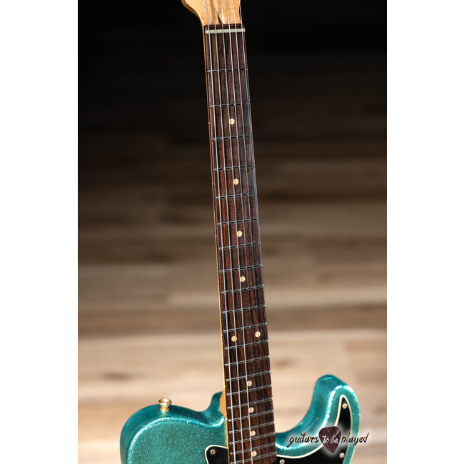 Mario Martin Guitars Honcho Swamp Ash w/ Rosewood – Aquamarine Flake
