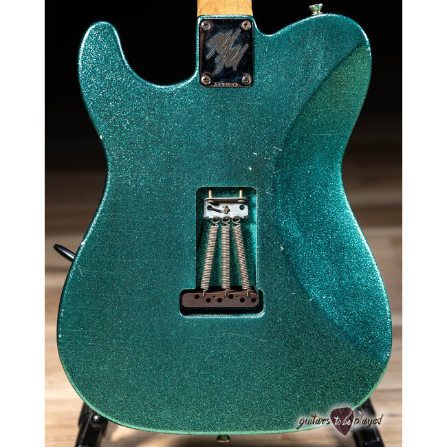 Mario Martin Guitars Honcho Swamp Ash w/ Rosewood – Aquamarine Flake