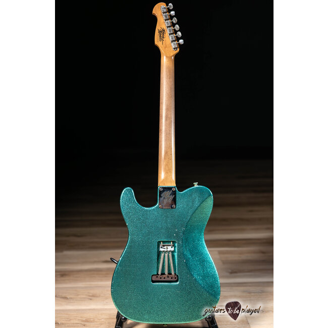 Mario Martin Guitars Honcho Swamp Ash w/ Rosewood – Aquamarine Flake