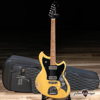 Novo Novo Custom Serus J Maple Neck Guitar w / Gold Foils - Butterscotch Blonde