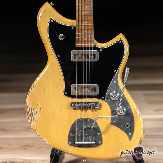 Novo Custom Serus J Maple Neck Guitar w / Gold Foils - Butterscotch Blonde