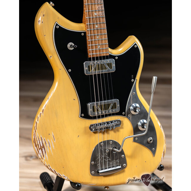 Novo Custom Serus J Maple Neck Guitar w / Gold Foils - Butterscotch Blonde