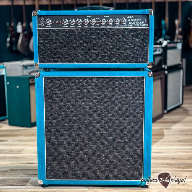 Amplified Nation Six String Sustain 100W Head & 212 Cab – Turquoise Suede