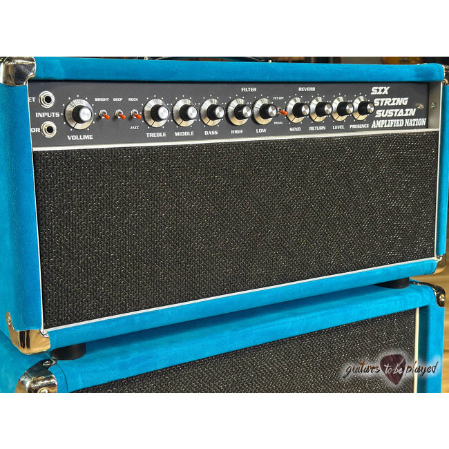 Amplified Nation Six String Sustain 100W Head & 212 Cab – Turquoise Suede