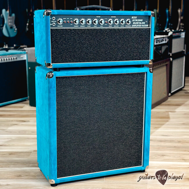Amplified Nation Six String Sustain 100W Head & 212 Cab – Turquoise Suede