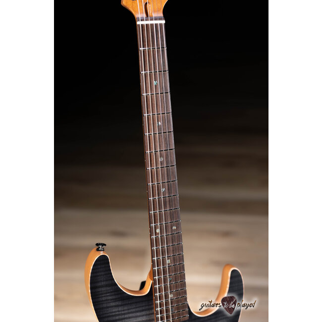 Ibanez TQM2 Tom Quayle Signature Guitar w/ Case – Charcoal Black Burst Flat