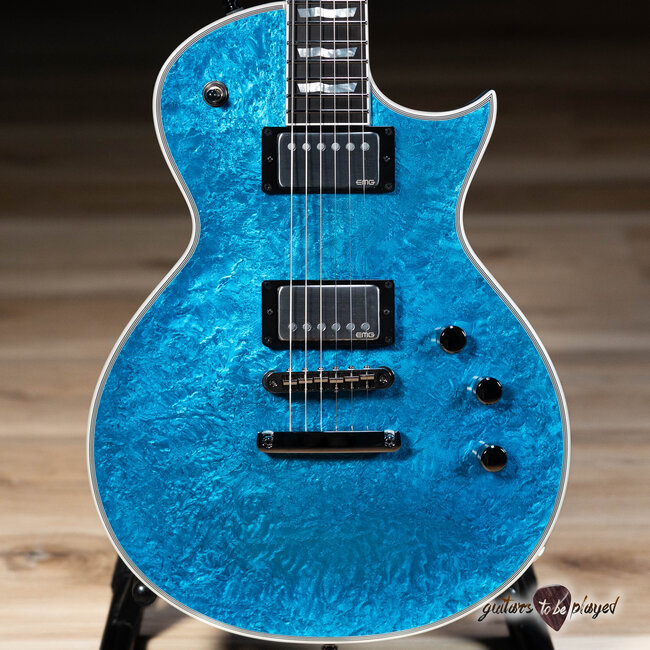 ESP Eclipse Custom Original Series Electric Guitar w/ Case – Blue Liquid Metal