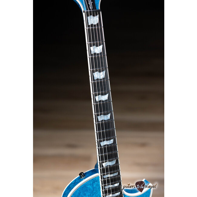 ESP Eclipse Custom Original Series Electric Guitar w/ Case – Blue Liquid Metal