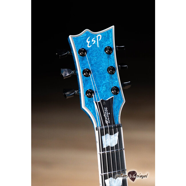 ESP Eclipse Custom Original Series Electric Guitar w/ Case – Blue Liquid Metal