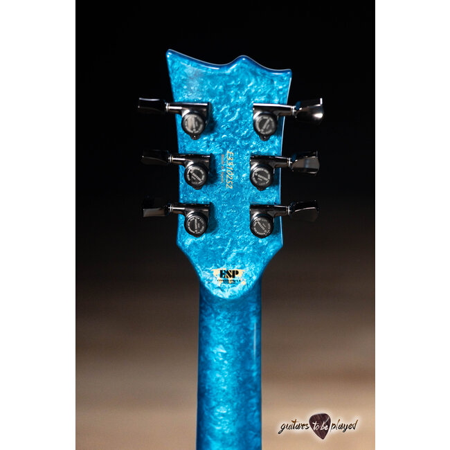 ESP Eclipse Custom Original Series Electric Guitar w/ Case – Blue Liquid Metal