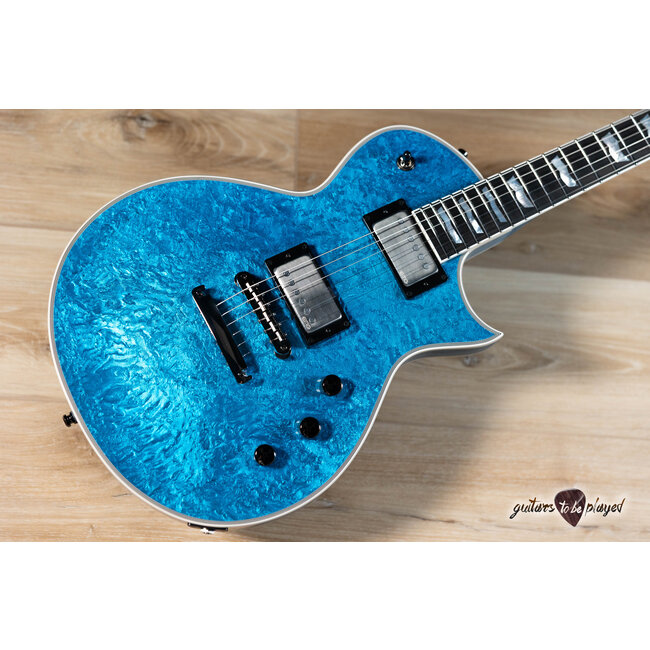 ESP Eclipse Custom Original Series Electric Guitar w/ Case – Blue Liquid Metal