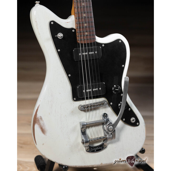 Fano JM6 Alt de Facto Mahogany Lollar P-90 Guitar w/ Bigsby – Driftwood