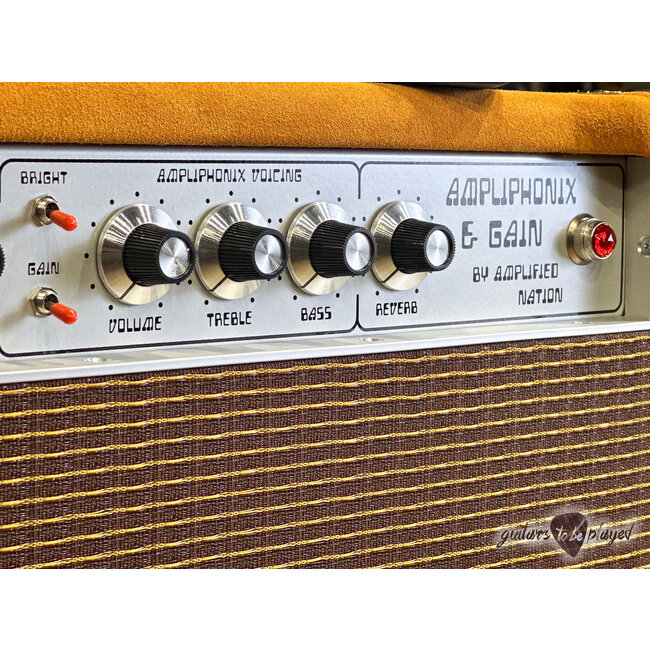 Amplified Nation Ampliphonix & Gain 50W Head & 212 Cab – Golden Brown Suede