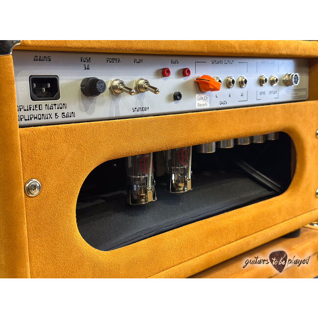 Amplified Nation Ampliphonix & Gain 50W Head & 212 Cab – Golden Brown Suede