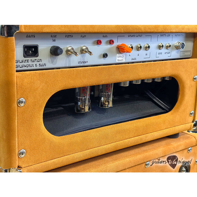 Amplified Nation Ampliphonix & Gain 50W Head & 112 Cab – Golden Brown Suede