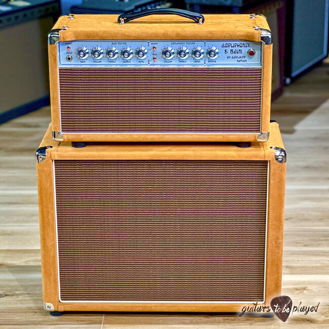 Amplified Nation Ampliphonix & Gain 50W Head & 112 Cab – Golden Brown Suede