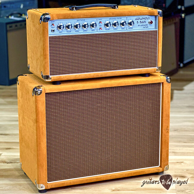 Amplified Nation Ampliphonix & Gain 50W Head & 112 Cab – Golden Brown Suede