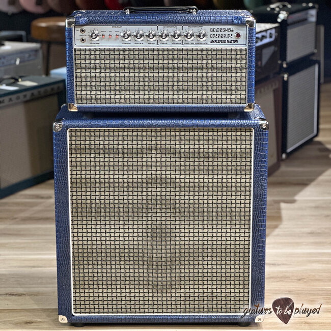 Amplified Nation Bombshell Overdrive 50W Head & 212 Cab – Blue Croc