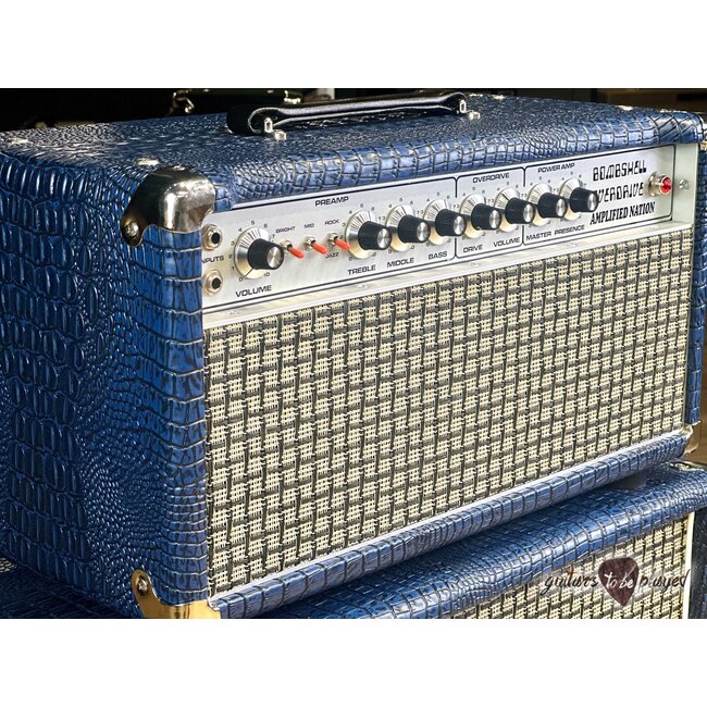 Amplified Nation Bombshell Overdrive 50W Head & 212 Cab – Blue Croc