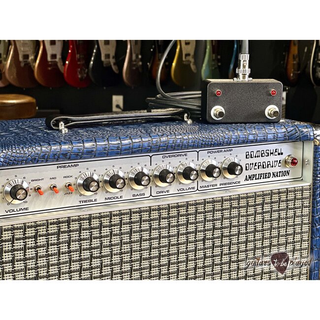 Amplified Nation Bombshell Overdrive 50W Head & 212 Cab – Blue Croc