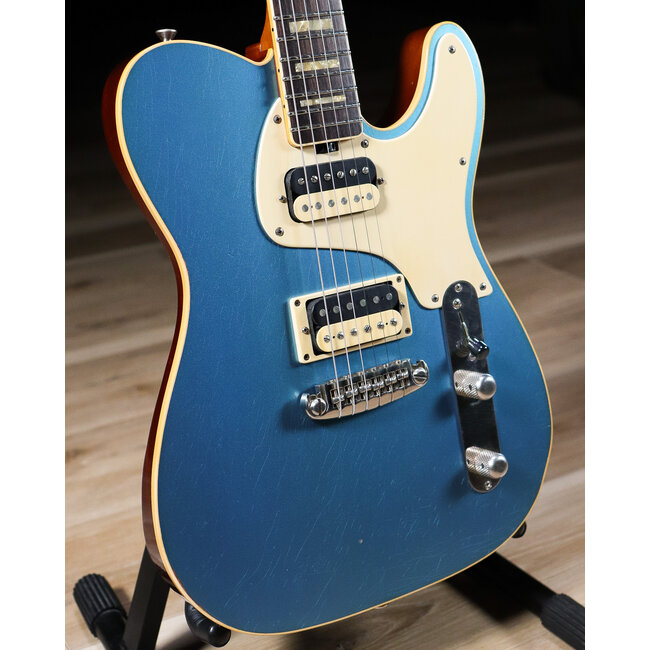 Shabat Lion Special Mahogany 24.75" Scale Humbucker Guitar – Pelham Blue