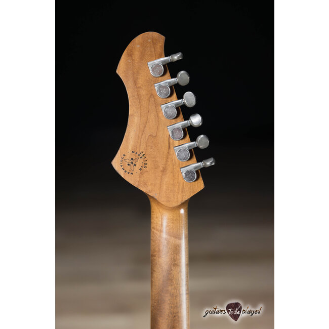 Novo Dealer Limited Nucleus Serus J Guitar – Lake Placid Blue over 3-Tone Burst