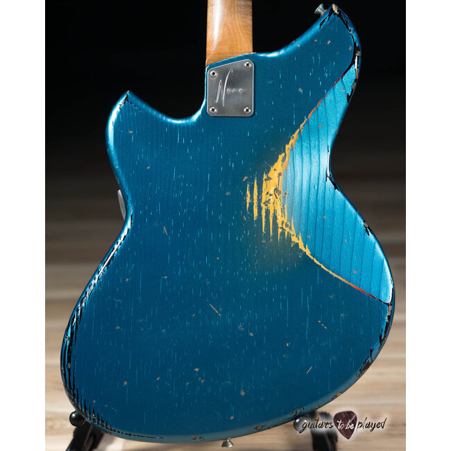 Novo Dealer Limited Nucleus Serus J Guitar – Lake Placid Blue over 3-Tone Burst