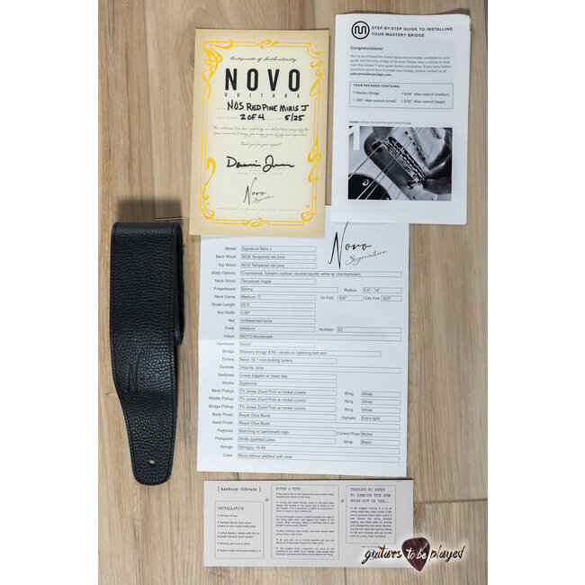 Novo Signature Miris J Semi-Hollow w/ TV Jones Zoom'Trons – Royal Olive Burst