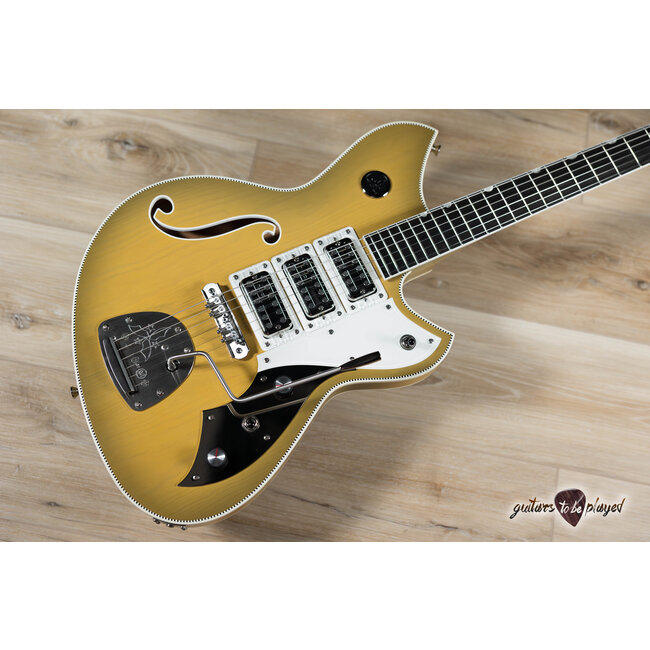 Novo Signature Miris J Semi-Hollow w/ TV Jones Zoom'Trons – Royal Olive Burst