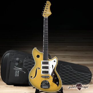 Novo Novo Signature Miris J Semi-Hollow w/ TV Jones Zoom'Trons – Royal Olive Burst