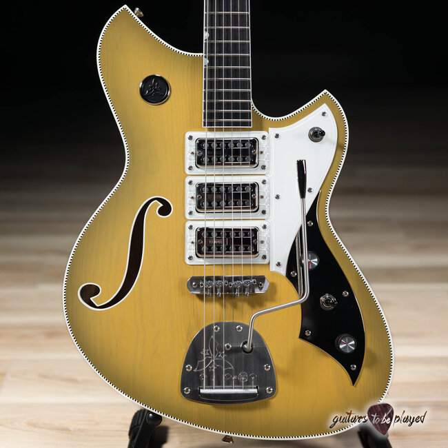 Novo Signature Miris J Semi-Hollow w/ TV Jones Zoom'Trons – Royal Olive Burst