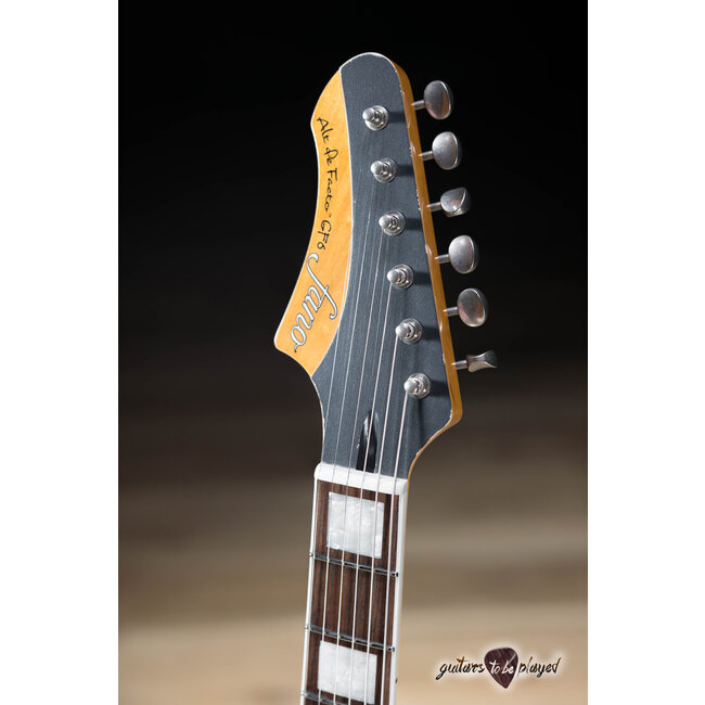 Fano GF6 Alt de Facto Left-Handed TV Jones Guitar w/ Bigsby – Charcoal Frost