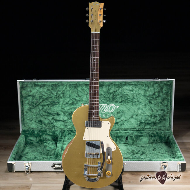 Fano SP6 ADF Gold Top Lollar Low-Wind P90/Vintage T Comp Bridge with Bigsby B5 & Hard Case