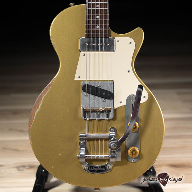 Fano SP6 ADF Gold Top Lollar Low-Wind P90/Vintage T Comp Bridge with Bigsby B5 & Hard Case