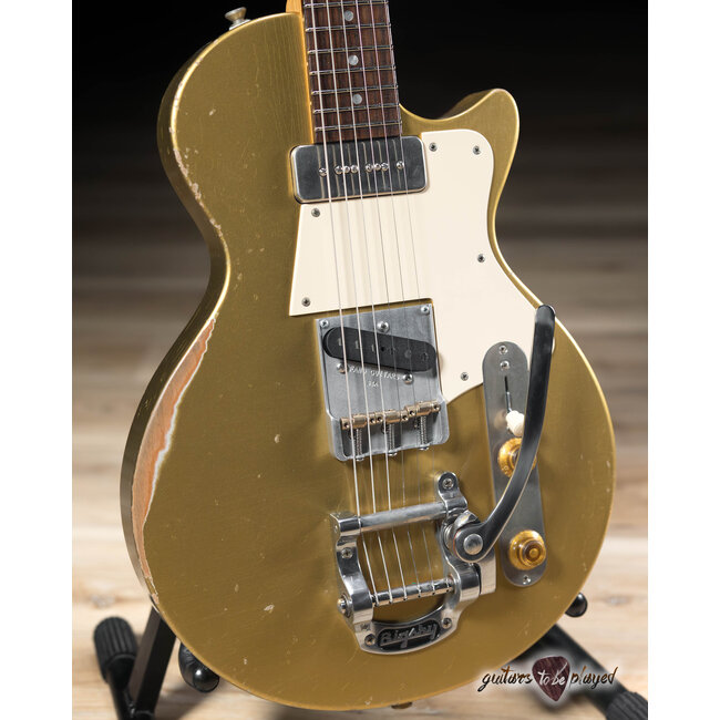 Fano SP6 ADF Gold Top Lollar Low-Wind P90/Vintage T Comp Bridge with Bigsby B5 & Hard Case