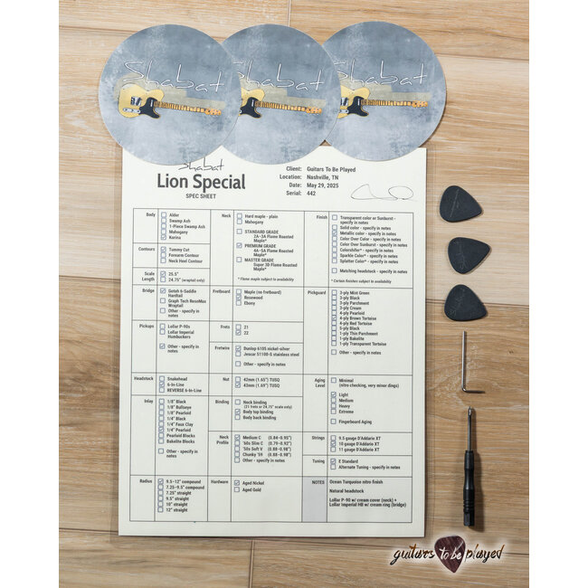 Shabat Lion Special Korina Body P-90/Humbucker Guitar – Ocean Turquoise