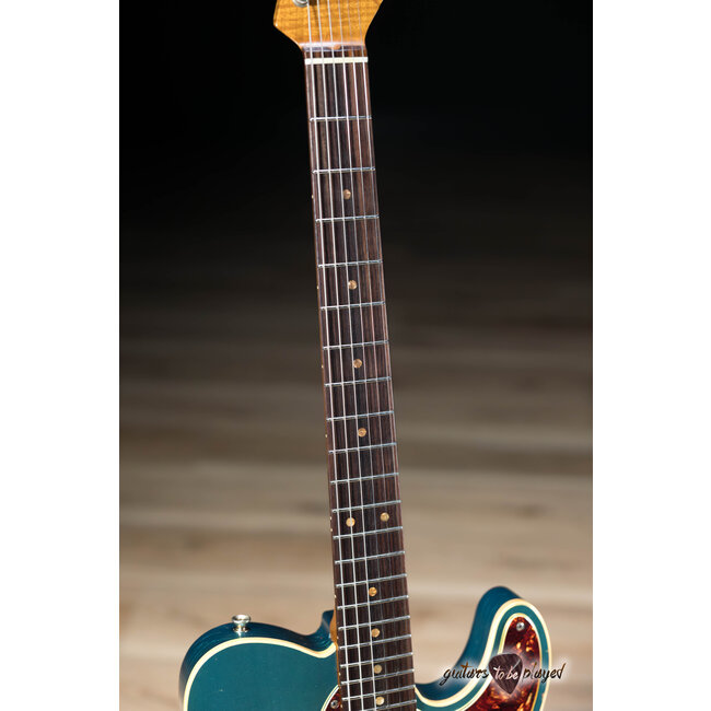 Shabat Lion Special Korina Body P-90/Humbucker Guitar – Ocean Turquoise