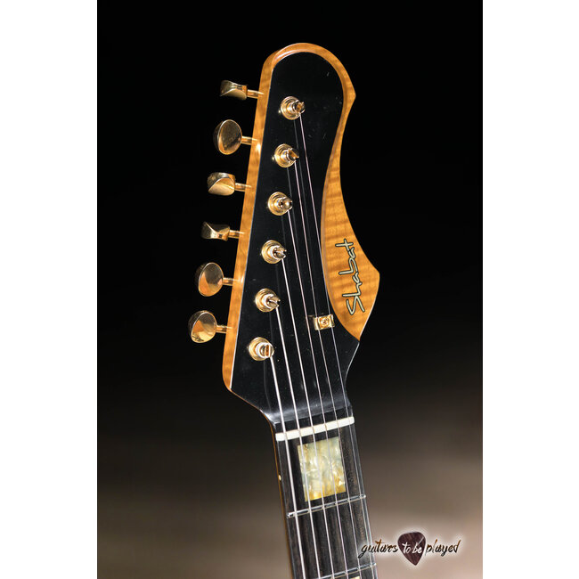 Shabat Lion Special Mahogany T-Style Guitar w/ Lollar Imperials – Black