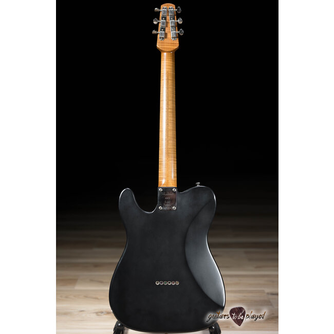 Shabat Lion Special Swamp Ash T-Style w/ Maple Neck & Lollar P-90s – Satin Black
