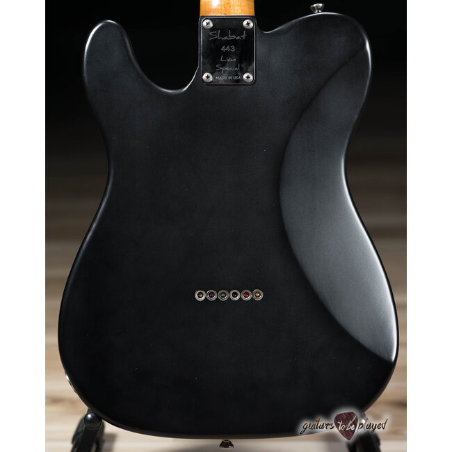 Shabat Lion Special Swamp Ash T-Style w/ Maple Neck & Lollar P-90s – Satin Black