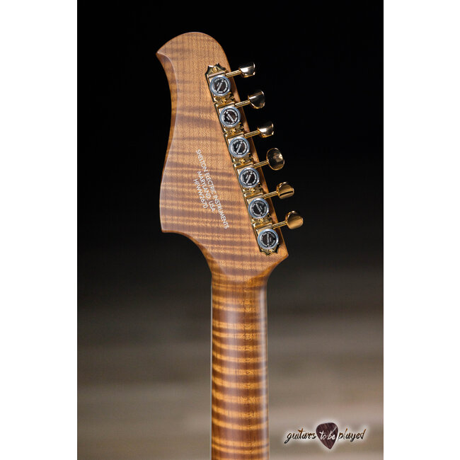 Shelton SkyFlite IV Swamp Ash w/ Porter Pickups, Flame Maple & RW – Shell Pink