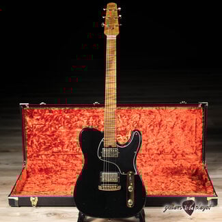 Shabat Guitars Shabat Lion Special Mahogany Humbucker Guitar w/ Flame Maple Neck – Black