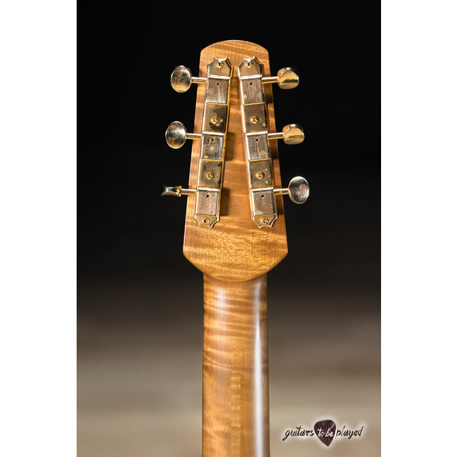 Shabat Lion Special Mahogany Humbucker Guitar w/ Flame Maple Neck – Black