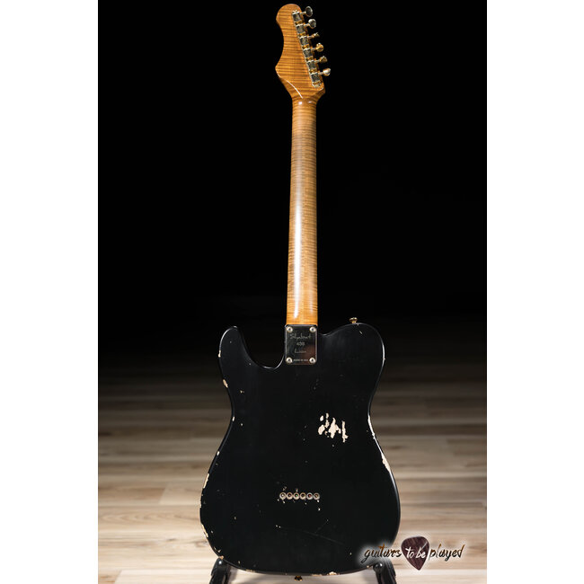 Shabat Lion Standard Swamp Ash T-Style w/ Humbucker & Maple Neck – Black