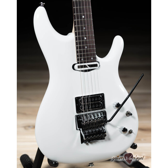 Ibanez JS2480 Joe Satriani Signature Sustainiac Guitar w/ Case – White