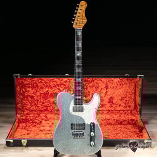 Shabat Guitars Shabat Lion Special Humbucker Guitar w/ Flame Maple & Ebony –Holographic Sparkle