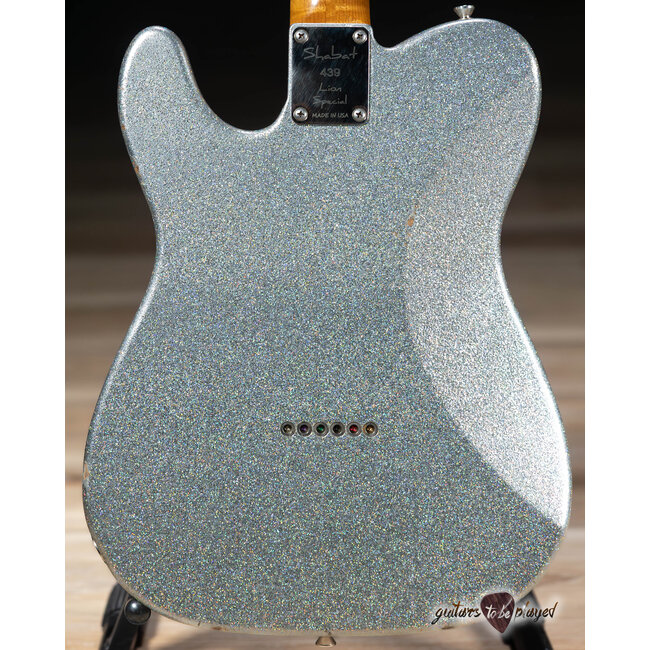 Shabat Lion Special Humbucker Guitar w/ Flame Maple & Ebony –Holographic Sparkle